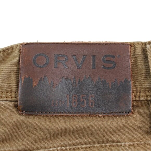 Orvis Midweight Cotton Duck Canvas Mens 41X30 Hunting Outdoor Pants Dark Khaki - Picture 7 of 14